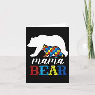 Mama Beer Autisme Bewustzijn Puzzel Mam Gift Kaart
