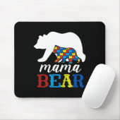Mama Beer Autisme Bewustzijn Puzzel Moeder Cadeau Muismat (Met muis)