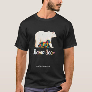 Mama Beer Autisme Moeder Autisme Zoon Steun Autism T-shirt