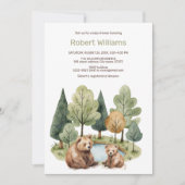 Mama beer avontuur wacht op baby shower uitnodigin kaart (Voorkant)