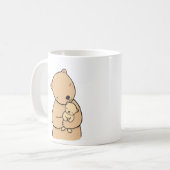 Mama Beer & Baby Beer Cute Woodland Animal Mok (Voorkant links)