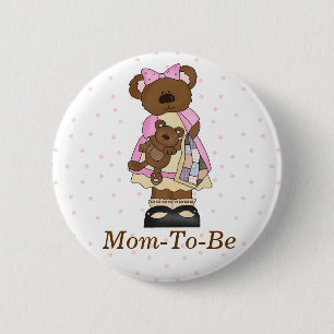 Mama Beer Baby shower Mama Pin Button