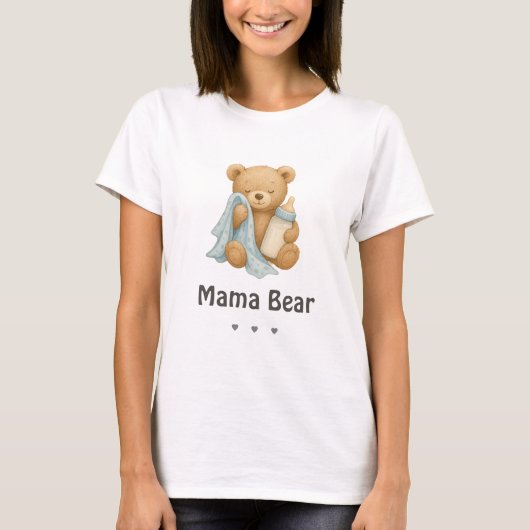 Mama Beer Baby shower T-shirt (Voorkant)