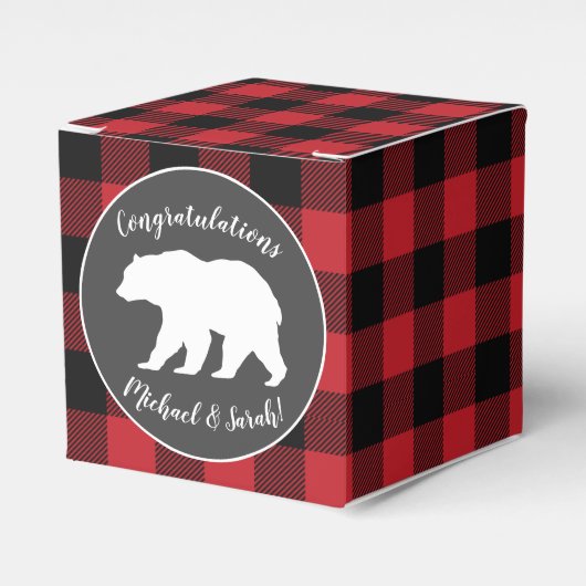 Mama Beer Baby shower Woodland Lodge Bedankdoosjes (Voorkant Zijde)