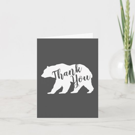 Mama Beer Baby shower Woodland Lodge Bedankkaart (Voorkant)