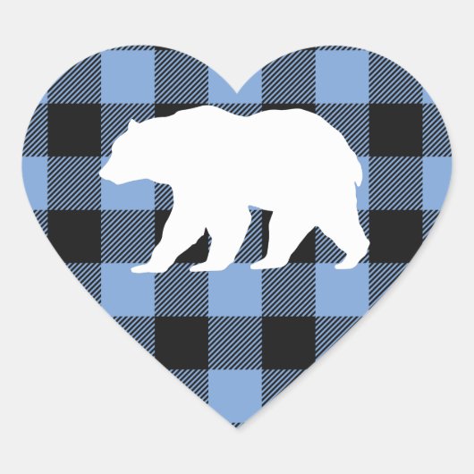 Mama Beer Baby shower Woodland Lodge Boy Blue Hart Sticker (Voorkant)