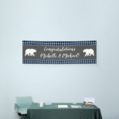 Mama Beer Baby shower Woodland Lodge Boy Blue Spandoek (Beurs)