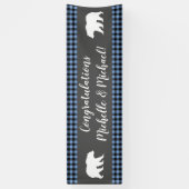 Mama Beer Baby shower Woodland Lodge Boy Blue Spandoek (Verticaal)