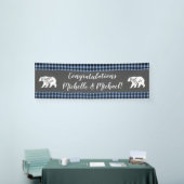 Mama Beer Baby shower Woodland Lodge Boy Blue Spandoek (Beurs)