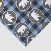 Mama Beer Baby shower Woodland Lodge Boy Blue Tissuepapier (Detail)