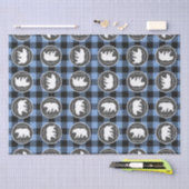 Mama Beer Baby shower Woodland Lodge Boy Blue Tissuepapier (Craft)