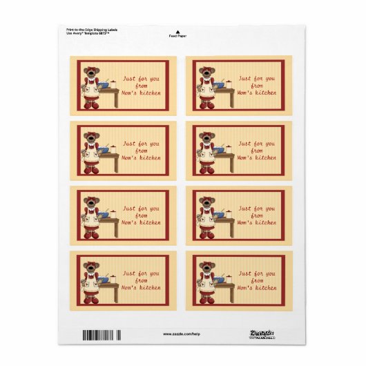 Mama Beer bakken Etiket (Full Sheet)