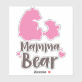 Mama Beer, Beer Cub, Cute Beer, Little Beer, Heart Sticker (Vel)