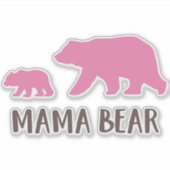 Mama Beer, Beer Cub, Cute Beer, Little Beer Sticker (Voorkant)