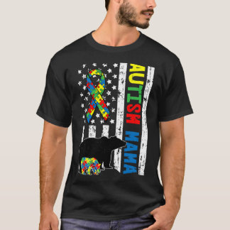 Mama Beer bijpassende gezinsautisme bewustzijnscad T-shirt