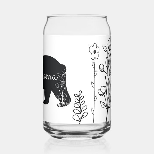 Mama Beer Blikvorm Glas (Achterkant)