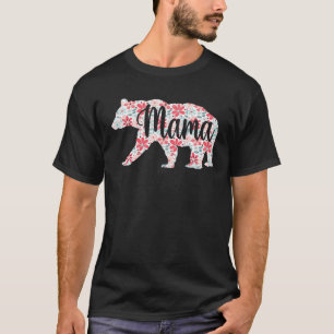 Mama Beer Bloemen Familie Schattigee Moeders D T-shirt
