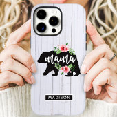 Mama Beer Bloemmotief Rustiek Hout Case-Mate iPhone Case