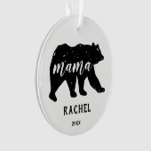 Mama Beer Bosdieren Familie Kerst Ornamenten (voorkant)
