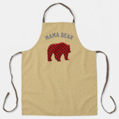 Mama Beer buffalo plaid beer Kerstmis Schort (Voorkant)
