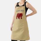 Mama Beer buffalo plaid beer Kerstmis Schort (Insitu)