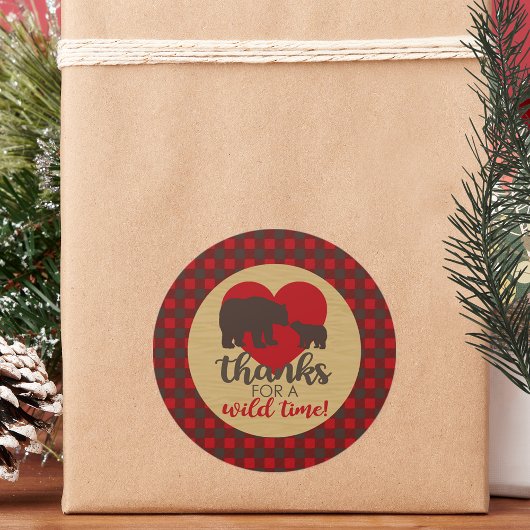 Mama Beer Buffalo Plaid Dank u Stickers