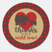 Mama Beer Buffalo Plaid Dank u Stickers (Voorkant)