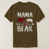 Mama Beer Buffalo Red Pset Kerstmis Pajama Famil T-shirt (Design voorkant)