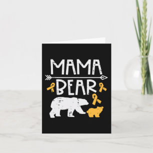 Mama Beer Childhood Cancer Ribbon Awareness Mo Kaart