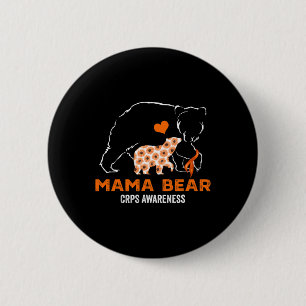Mama Beer CRPS Awareness Month Sinaasappel lint Ronde Button 5,7 Cm
