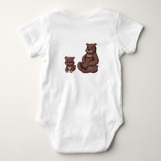 Mama Beer & Cub Baby Bodysuit (Achterkant)