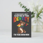 Mama Beer Cuddle Relatie Rainbow Color Briefkaart (Staand voorkant)