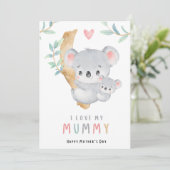 Mama beer cute moederdag kaart | schattige Mama (Staand voorkant)