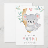 Mama beer cute moederdag kaart | schattige Mama (Voorkant / Achterkant)