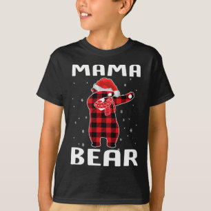 Mama Beer Dabbing Kerstmis pyjama met Santa Hat T-shirt