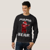 Mama Beer Dabbing Kerstmis pyjama met Santa Hat Trui (Voorkant volledig)