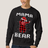 Mama Beer Dabbing Kerstmis pyjama met Santa Hat Trui (Voorkant)