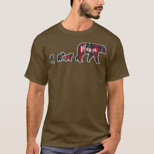 Mama Beer Drie 3 kubieke cons Tartan Groen Rood T-shirt
