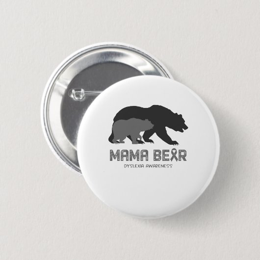 Mama Beer Dyslexie Ronde Button 5,7 Cm (Voorkant /achterkant)