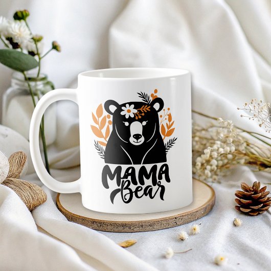 Mama Beer Elegant Flowers Mom Koffiemok