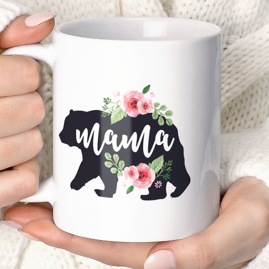 Mama Beer Elegant Rustic Floral Flowers mama Koffiemok