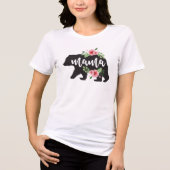 Mama Beer Elegant Rustic Floral Flowers mama Tri-Blend Shirt (Voorkant)