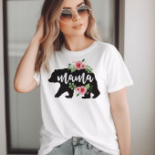 Mama Beer Elegant Rustic Floral Flowers mama Tri-Blend Shirt