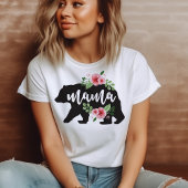 Mama Beer Elegant Rustic Floral Flowers mama Tri-Blend Shirt