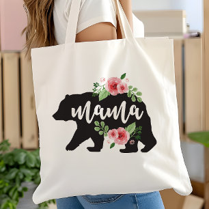 Mama Beer Elegante Rustieke Bloemen Bloemen Moeder Tote Bag
