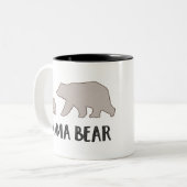 Mama Beer Embroidery Kijk Tweekleurige Koffiemok (Voorkant links)