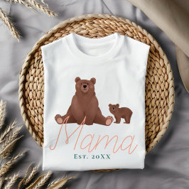 Mama Beer en Baby Schattigee moeder T-shirt