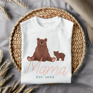 Mama Beer en Baby Schattigee moeder T-shirt