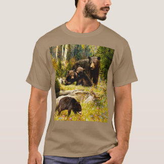 Mama Beer en baby's Black Beer familie Klassieke T T-shirt