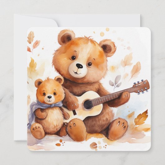 Mama Beer en Cub Baby shower Kaart (Voorkant)